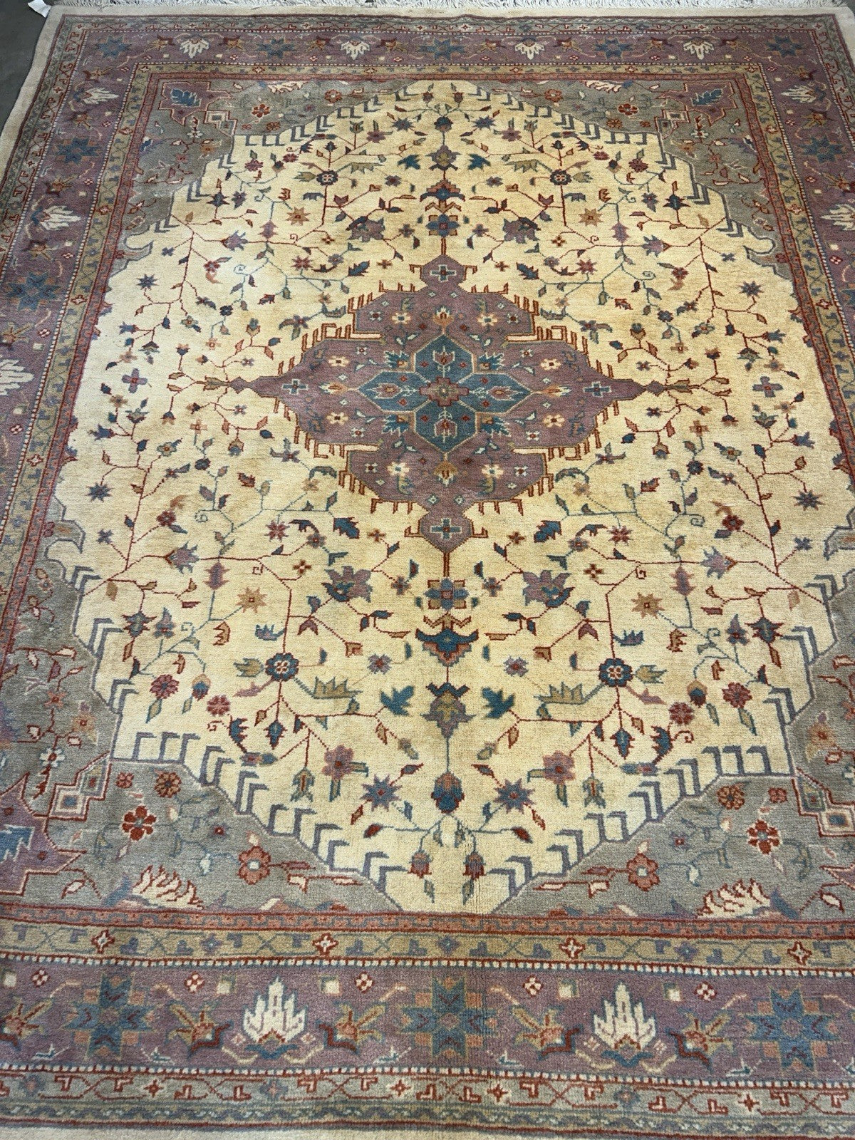 7’10”x9’6” Hand-Knotted 100% Wool Pile Oriental Area Rug - Carpet