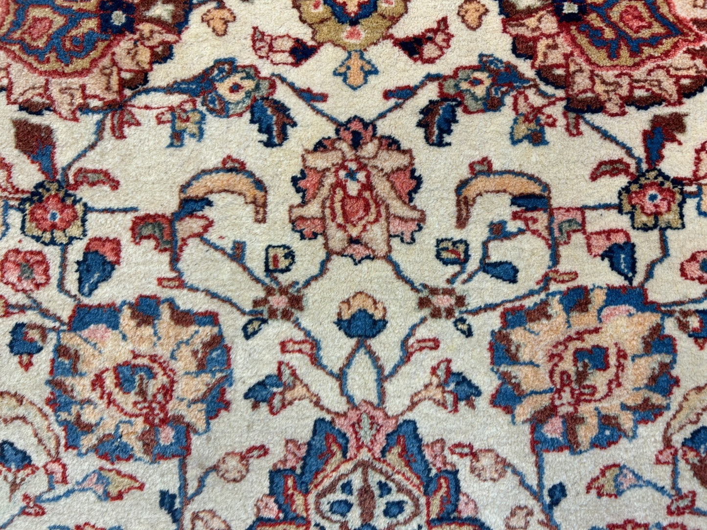 7'x11'10" Antique Hand-Knotted Wool Oriental Kermane Rug - Area Carpet