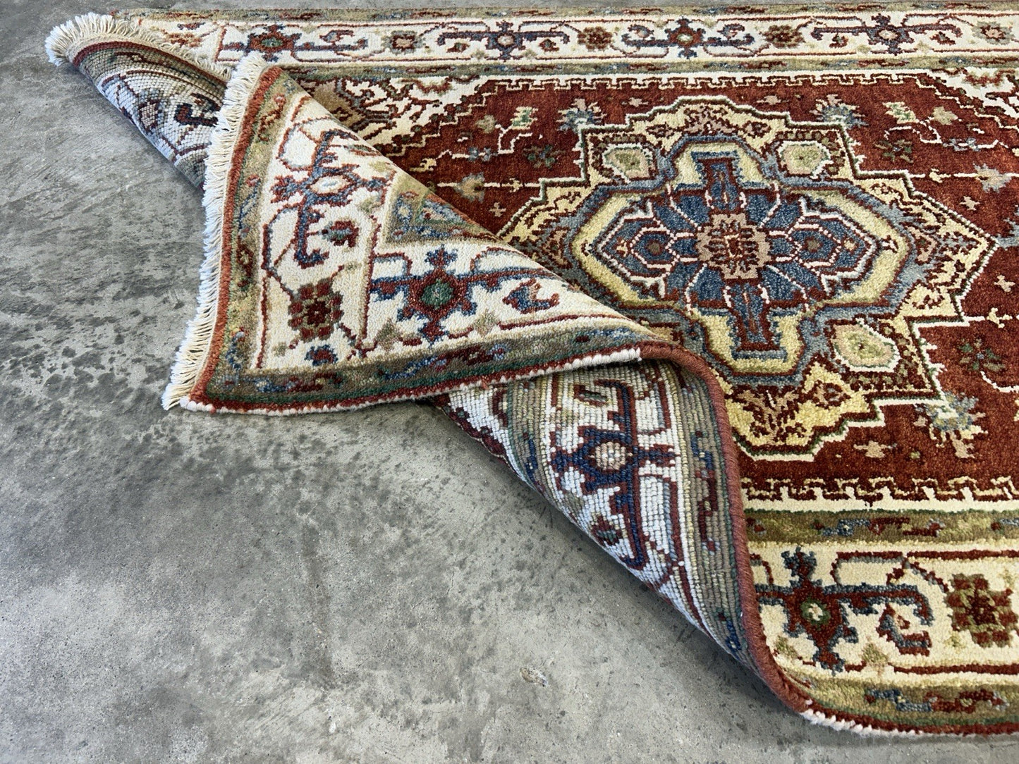 3’x4’11” Hand-Knotted 100% Wool Indoserapi Area Rug - Carpet