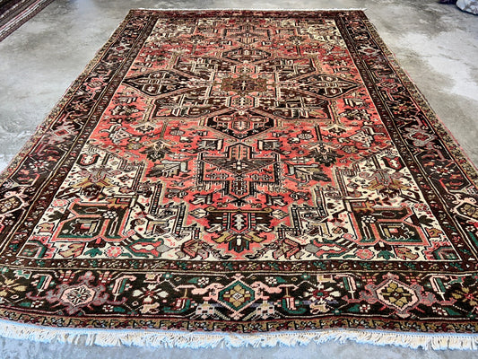 8'5"x11'10" Hand-Knotted 100% Wool Pile Herize Rug
