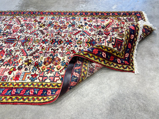 3'2"x5' Antique Hand-Knotted 100% Wool Pile Herize Bakhshayesh Rug