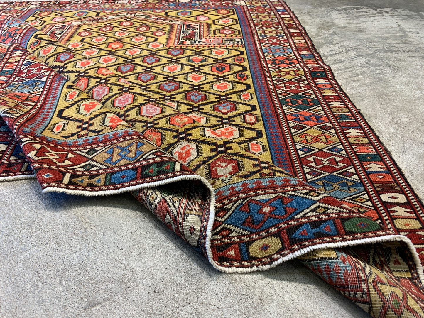 3'7"x4'6'' Collector Antique Russian Shiravan 100% Wool Area Rug