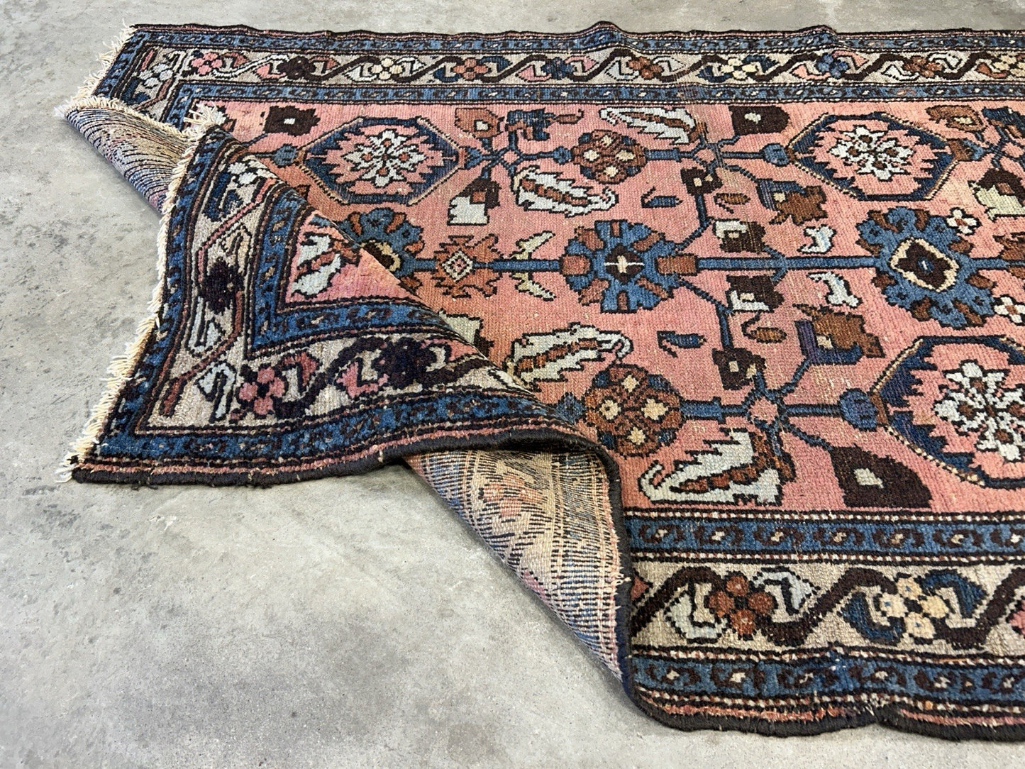 3’3”x6’ Antique Hand-Knotted 100% Wool Pile Hamadane Area Rug - Carpet