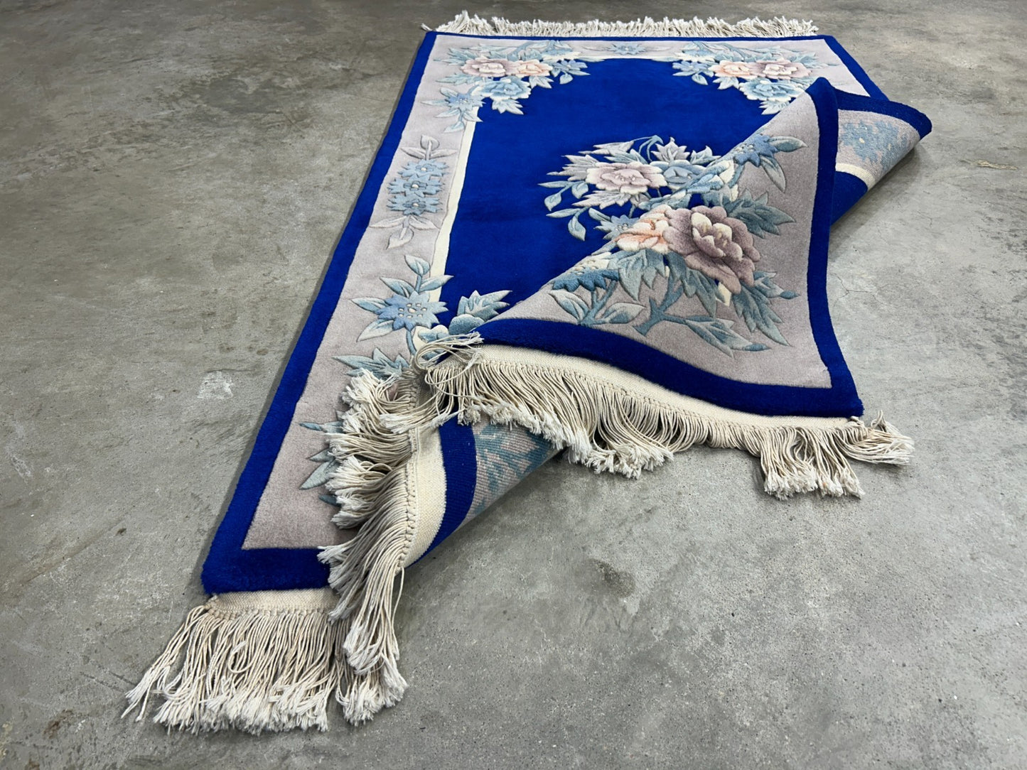 3'x5' Hand-Knotted 100% Wool Pile Art-Deco Area Rug - Carpet