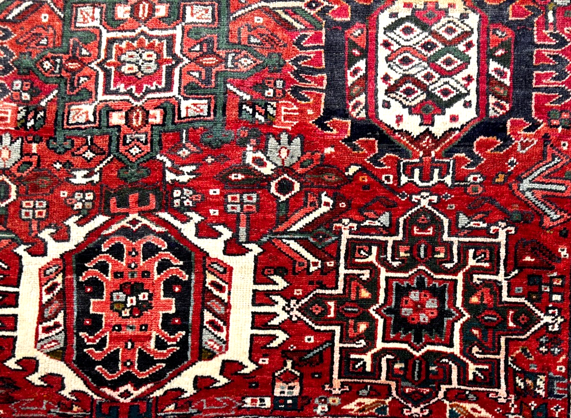 7'8" x 12' Hand-Knotted 100% Wool Pile Karaja Area Rug - Carpet