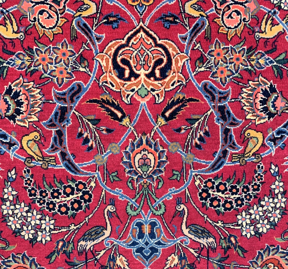 Collector Item - 4'3"x6'10" - Antique Pre-1900 Fine Wool Pile Kashane Rug