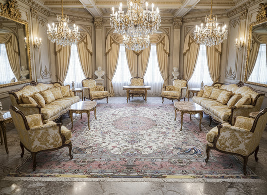 8'3"x11'7" Extremely Fine Hand-Knotted Wool & Silk Tabrize Area Rug - Signed