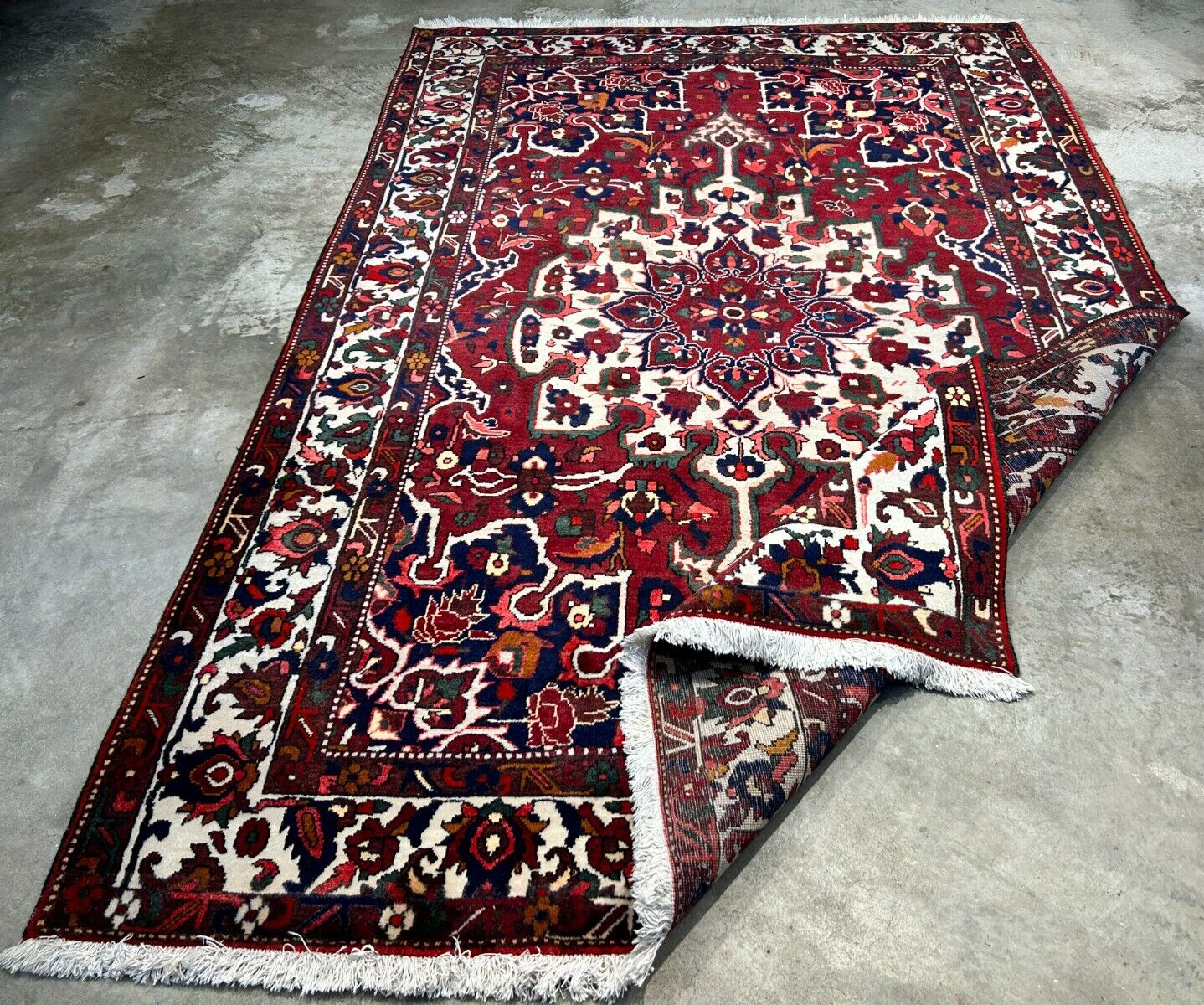 6'8"x9'9" Hand-Knotted 100% Wool Pile Bakhtiarie Carpet - Area Rug