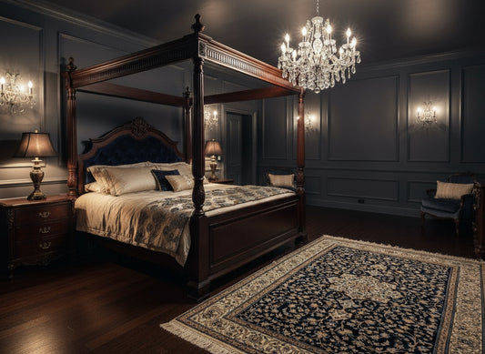 Collector Item - Very Fine 4'2"x6'3" Antique Hand-Knotted 100% Wool Naine Rug