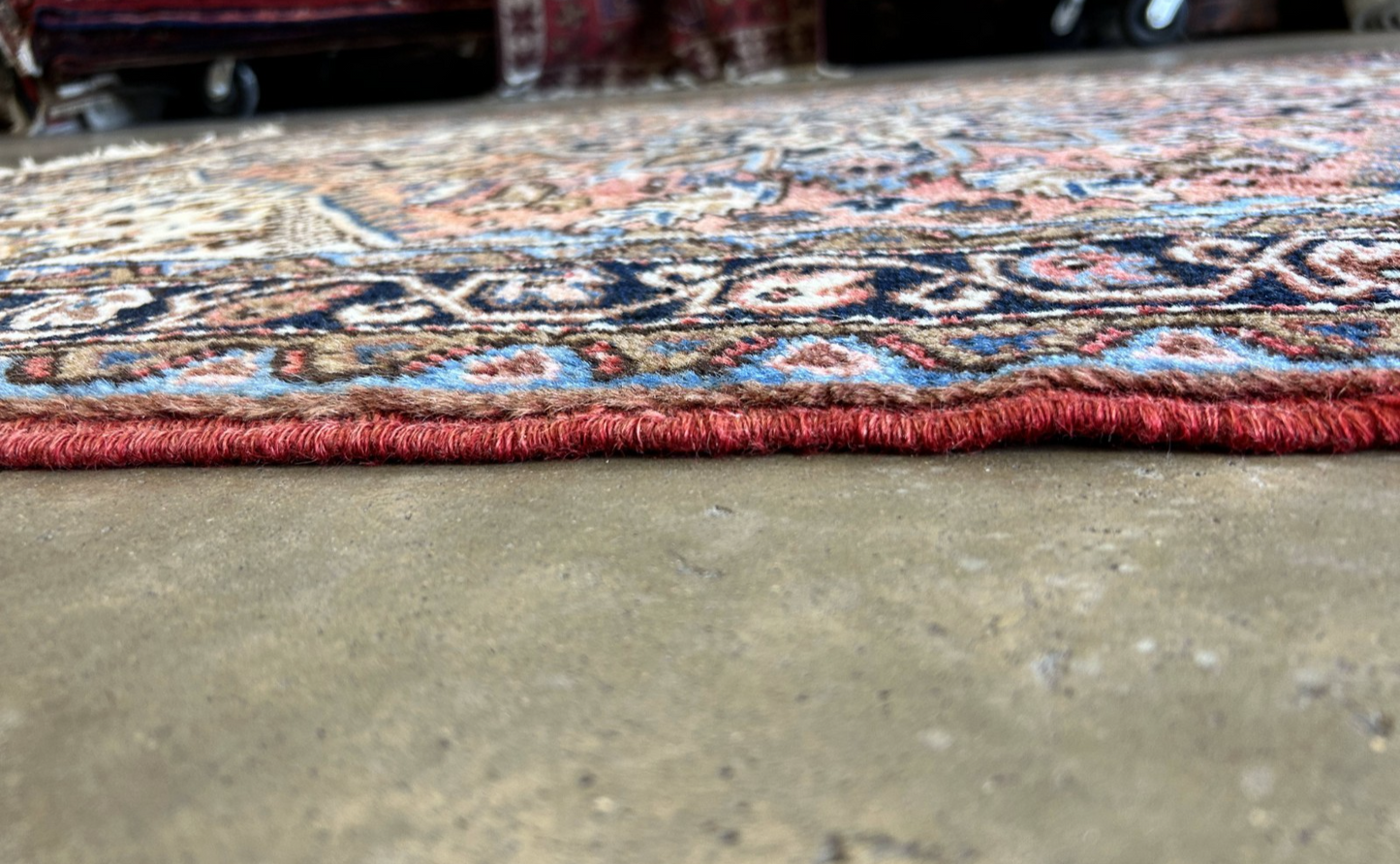 4'3"x4'10" Hand-Knotted 100% Wool Pile Persiane Herize Rug