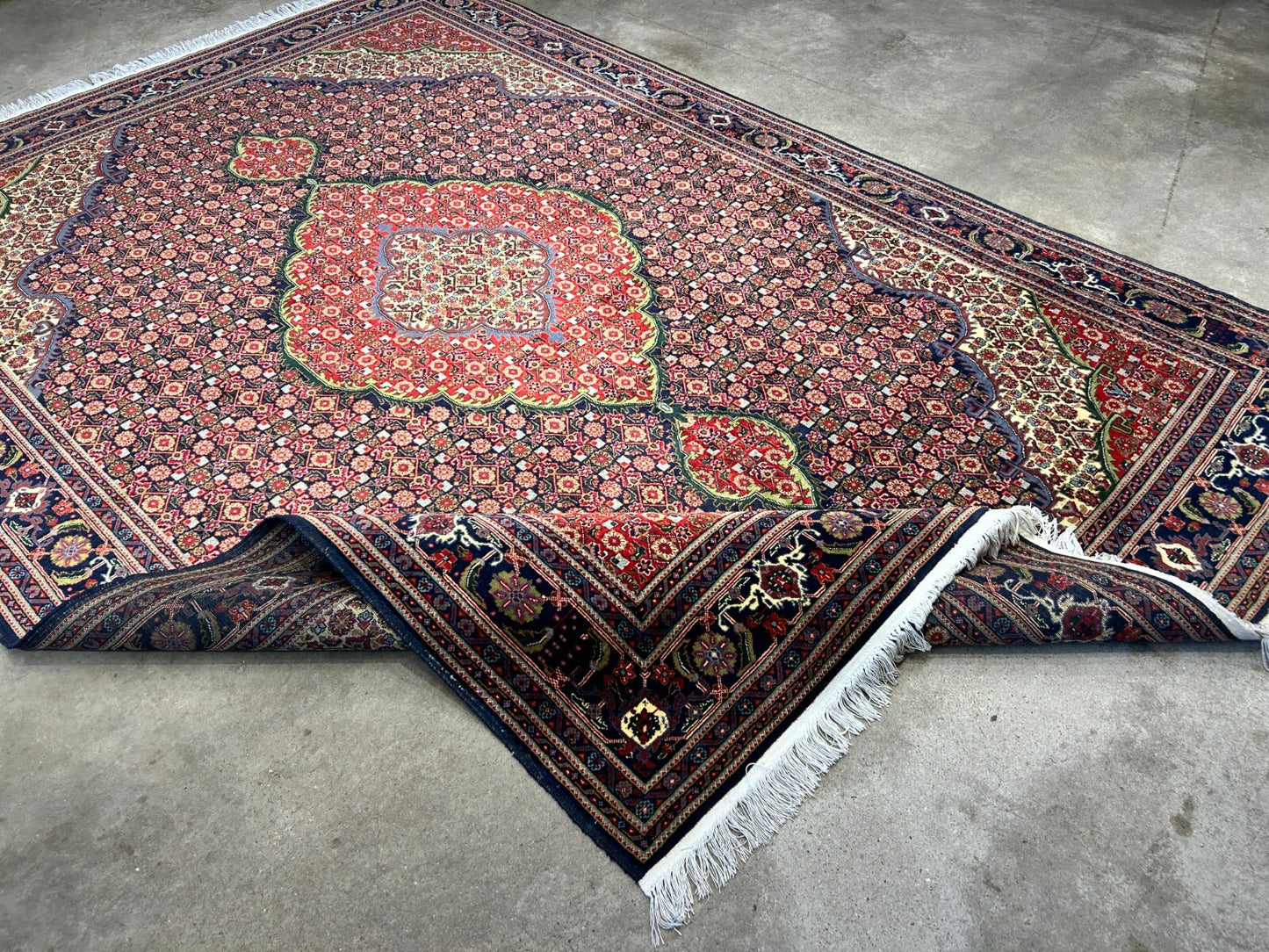 6'7"x9'4" Hand-Knotted 100% Wool Pile Tabrize Fishe Design Carpet - Area Rug