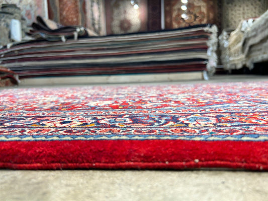 3'5"x5'2" Hand-Knotted 100% Wool Pile Sarouke Rug