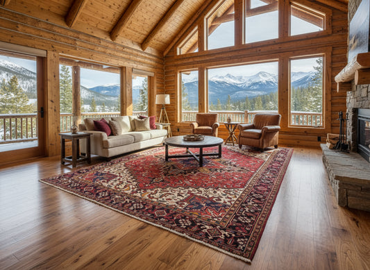 8'3"x11'5" Hand-Knotted 100% Wool Pile Herize Rug