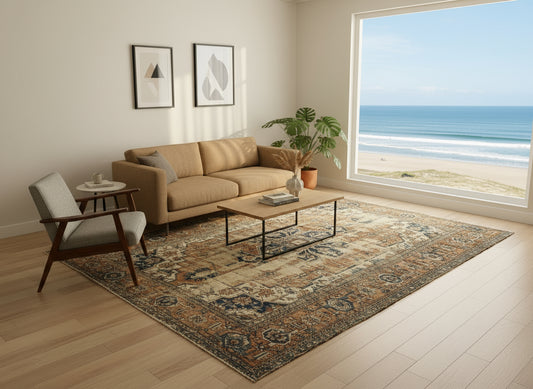 Collector Item- 10’5”x12’8” Old Antique Hand-Knotted Wool Pile Serapie Area Rug