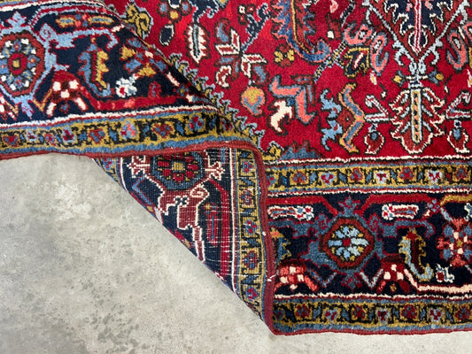 8'2"x10'8" Vintage Hand-Knotted 100% Wool Pile Herize Area Rug - Carpet