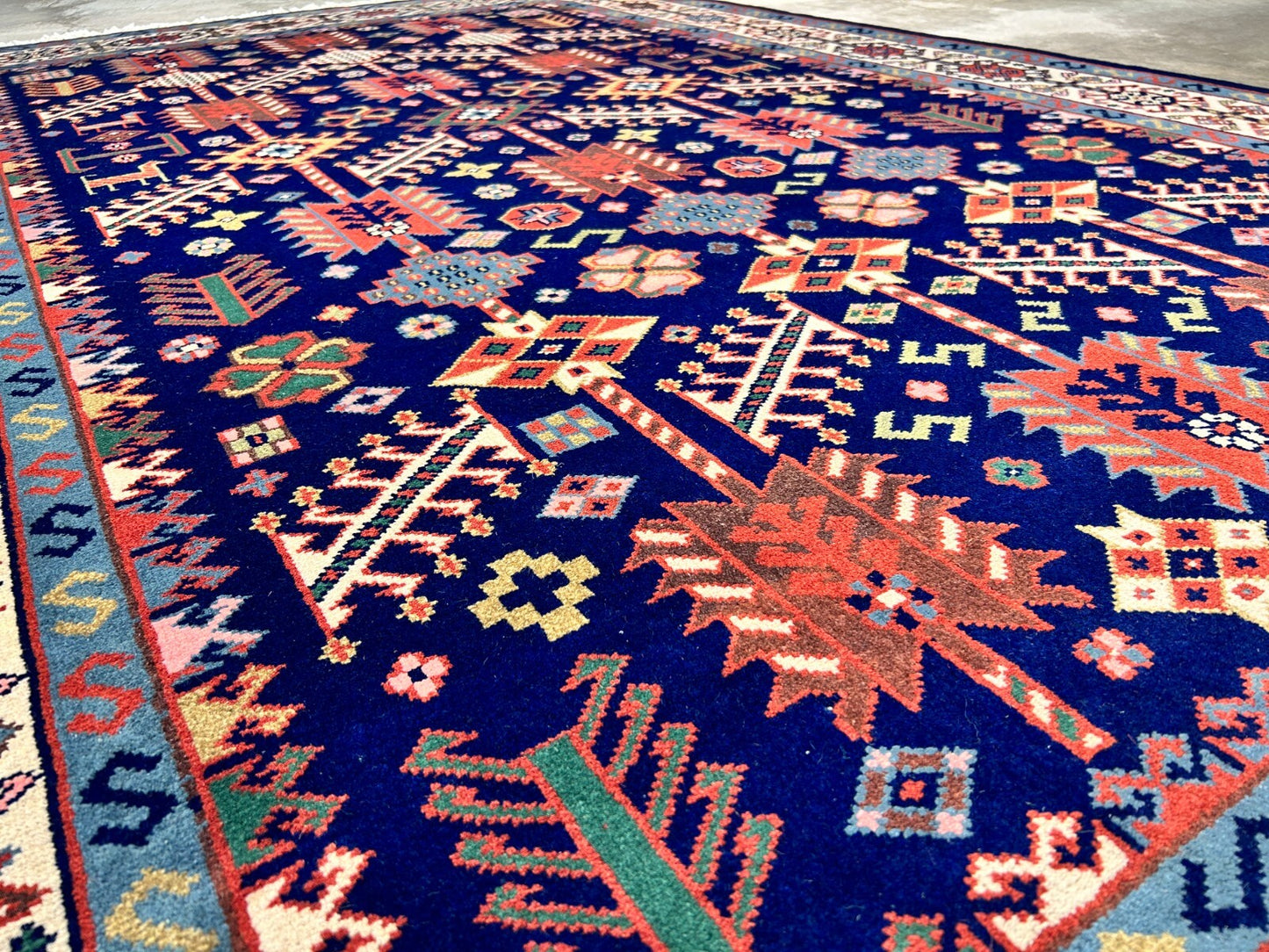 5'10"x8'9" Hand-Knotted 100% Wool Carpet - Kazak Area Rug