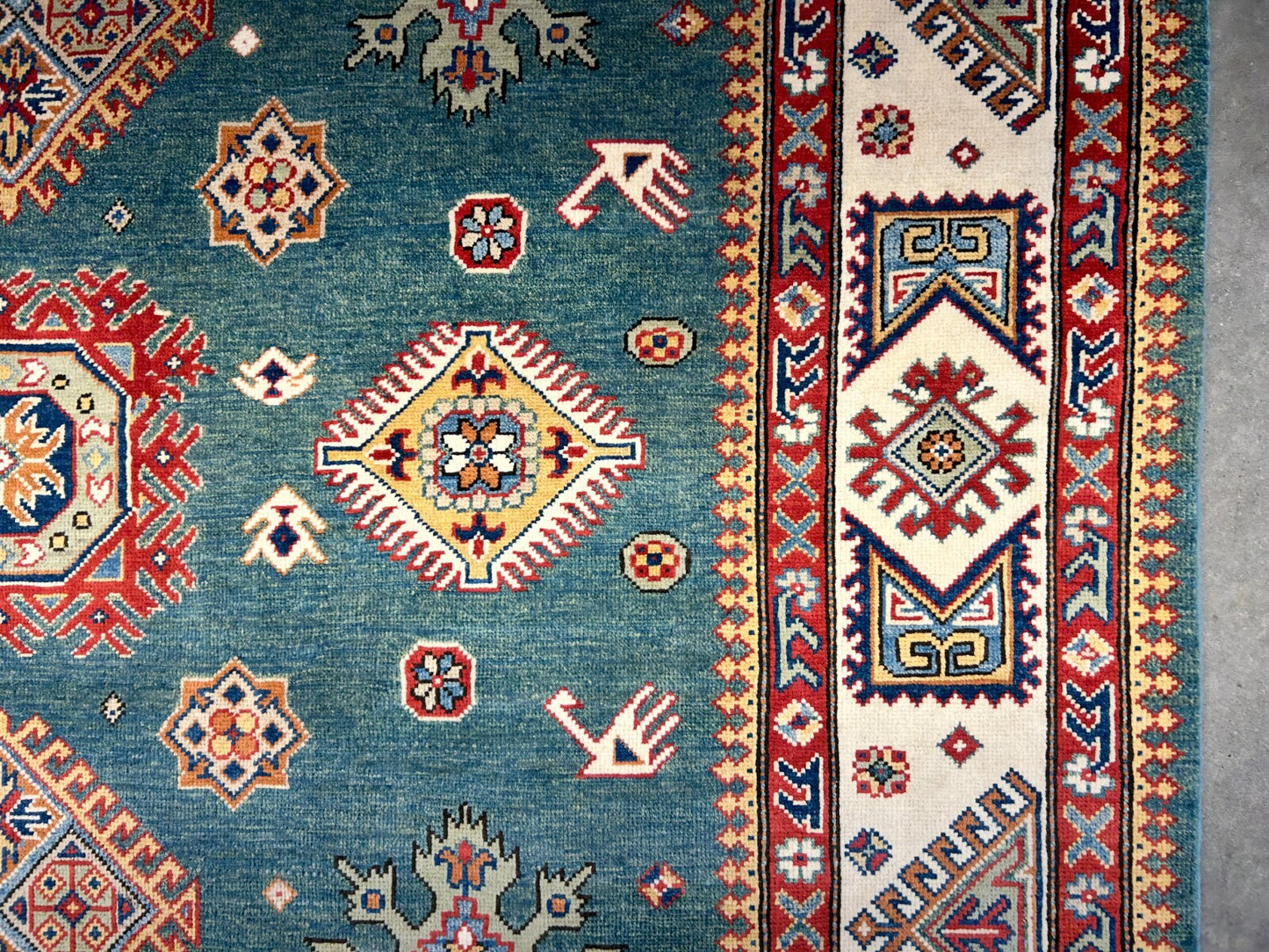 7'x10' Hand-Knotted 100% Wool Carpet - Fine Kazak Area Rug