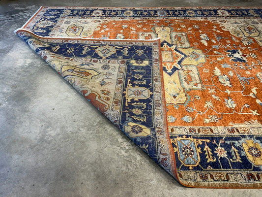 9'x12' Hand-Knotted 100% Wool Pile IndoSerapi Rug