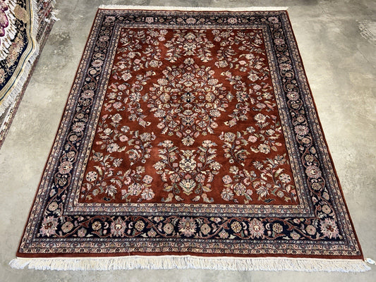 8’1”x9’11” Hand-Knotted 100% Wool Pile Oriental Area Rug - Carpet