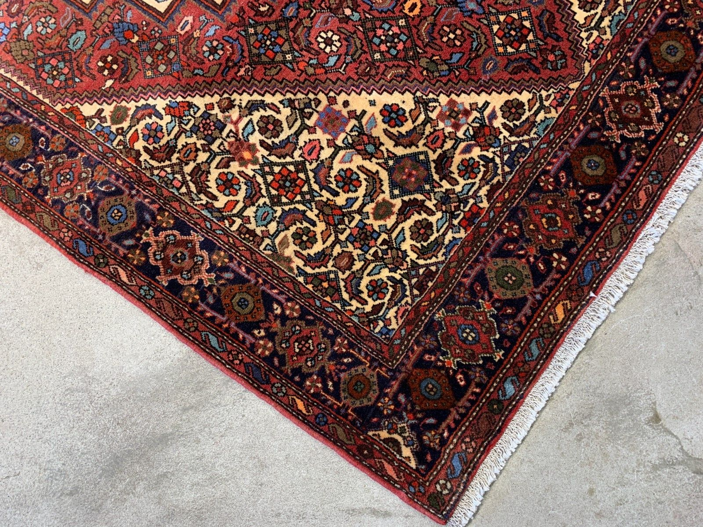 4'3"x6'6" Hand-Knotted 100% Wool Pile Bijare Gholtoghe Carpet - Area Rug