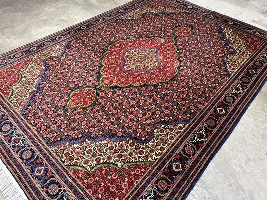 6'7"x9'4" Hand-Knotted 100% Wool Pile Tabrize Fishe Design Carpet - Area Rug