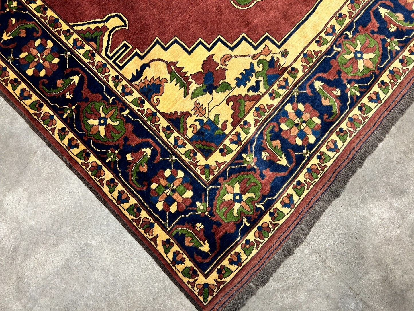 6'6"x 8'3" Hand-Knotted 100% Lamb Wool Carpet - Afghan Area Rug