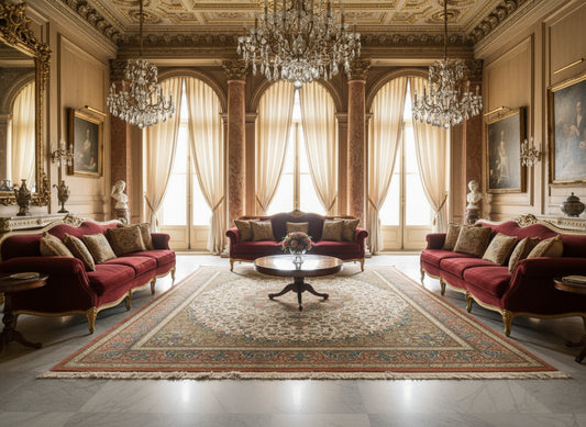 9'10"x13' Exquisite Signed Hand-Knotted 100% Silk Qume Rug