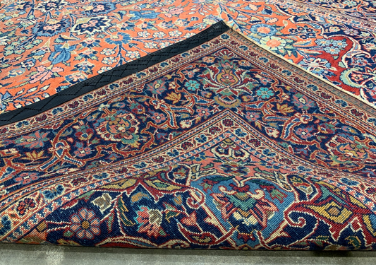 Collector Item - 4'5" x 6'8'' Antique Hand-Knotted 100% Wool Kashane Rug