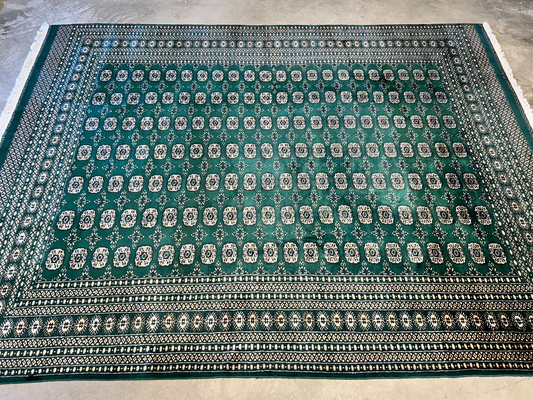 8'x10' Hand-Knotted 100% Wool Pile Bokhara Rug