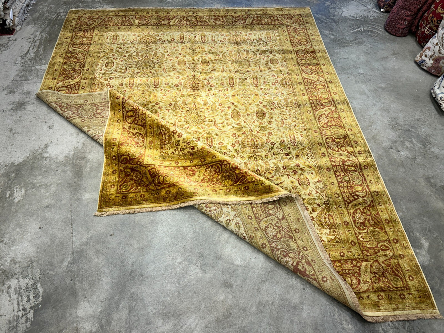 9'x11'9" Hand-Knotted 100% Wool Pile Oriental Rug