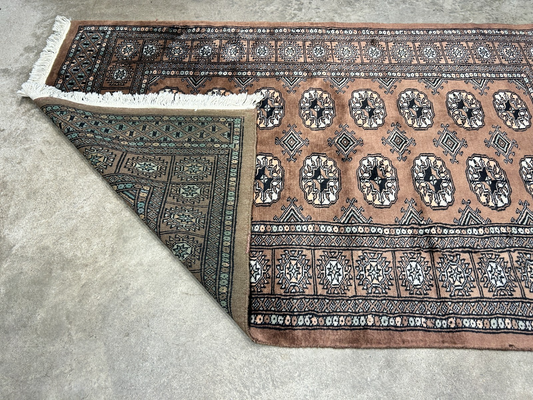 3'1"x5' Hand-Knotted 100% Wool Pile Bokhara Rug