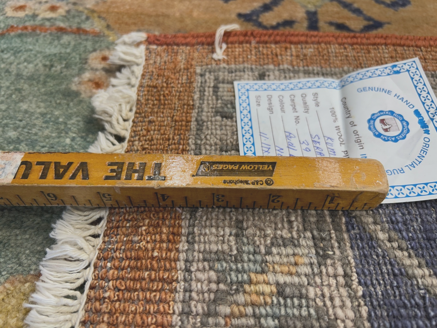 9'2"x11'11" Hand-Knotted 100% Wool Pile IndoSerapi Rug