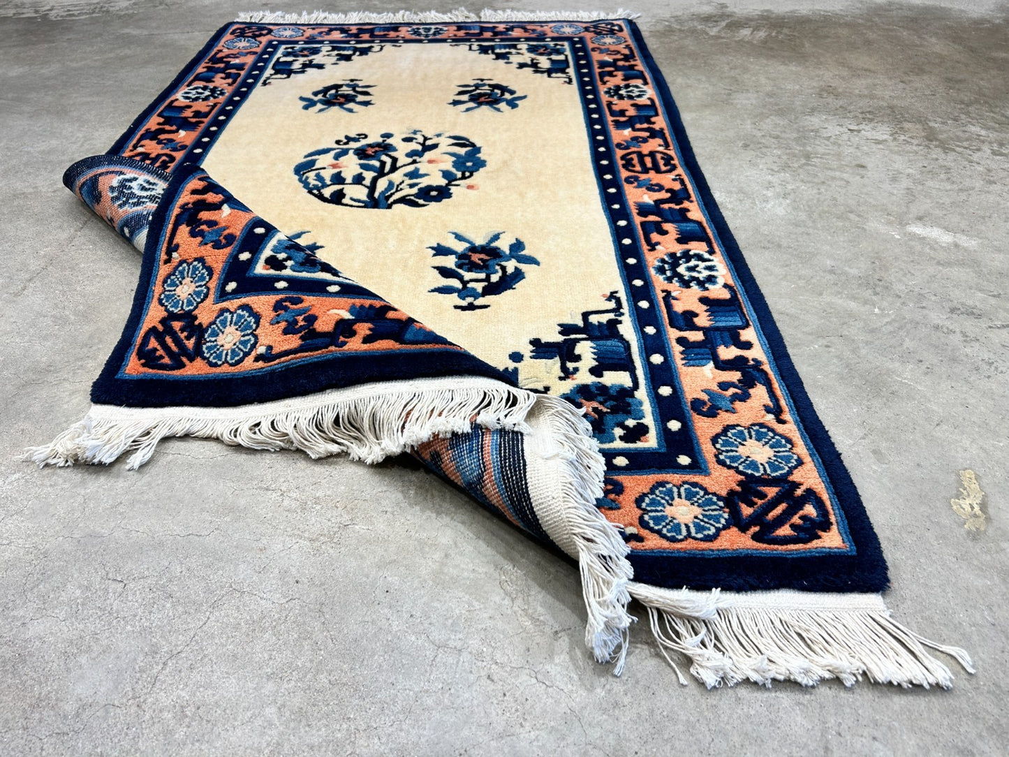 3'x5' Hand-Knotted 100% Wool Pile Art Deco Rug