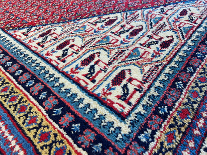 8'5"x12'1" Hand-Knotted 100% Wool Pile Hamadane Rug