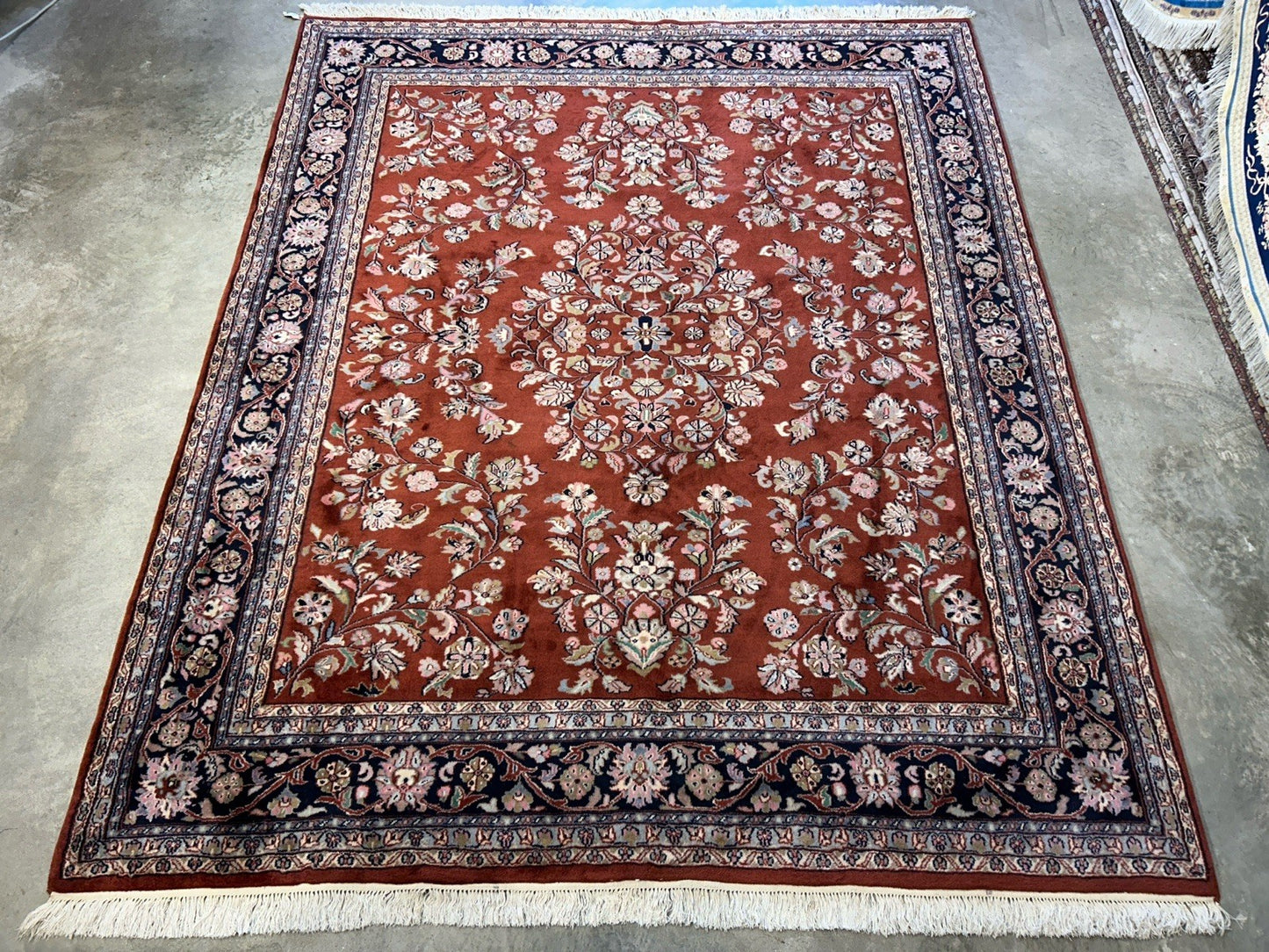 8’1”x9’11” Hand-Knotted 100% Wool Pile Oriental Area Rug - Carpet