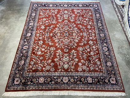8’1”x9’11” Hand-Knotted 100% Wool Pile Oriental Area Rug - Carpet