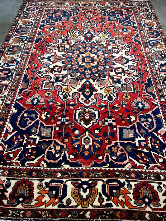 6'11"x10'4" Hand-Knotted 100% Wool Carpet - Bakhtiarie Area Rug