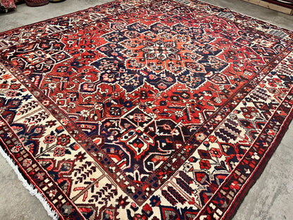 10'3"x12'2" Hand-Knotted 100% Wool Pile Bakhtiarie Rug