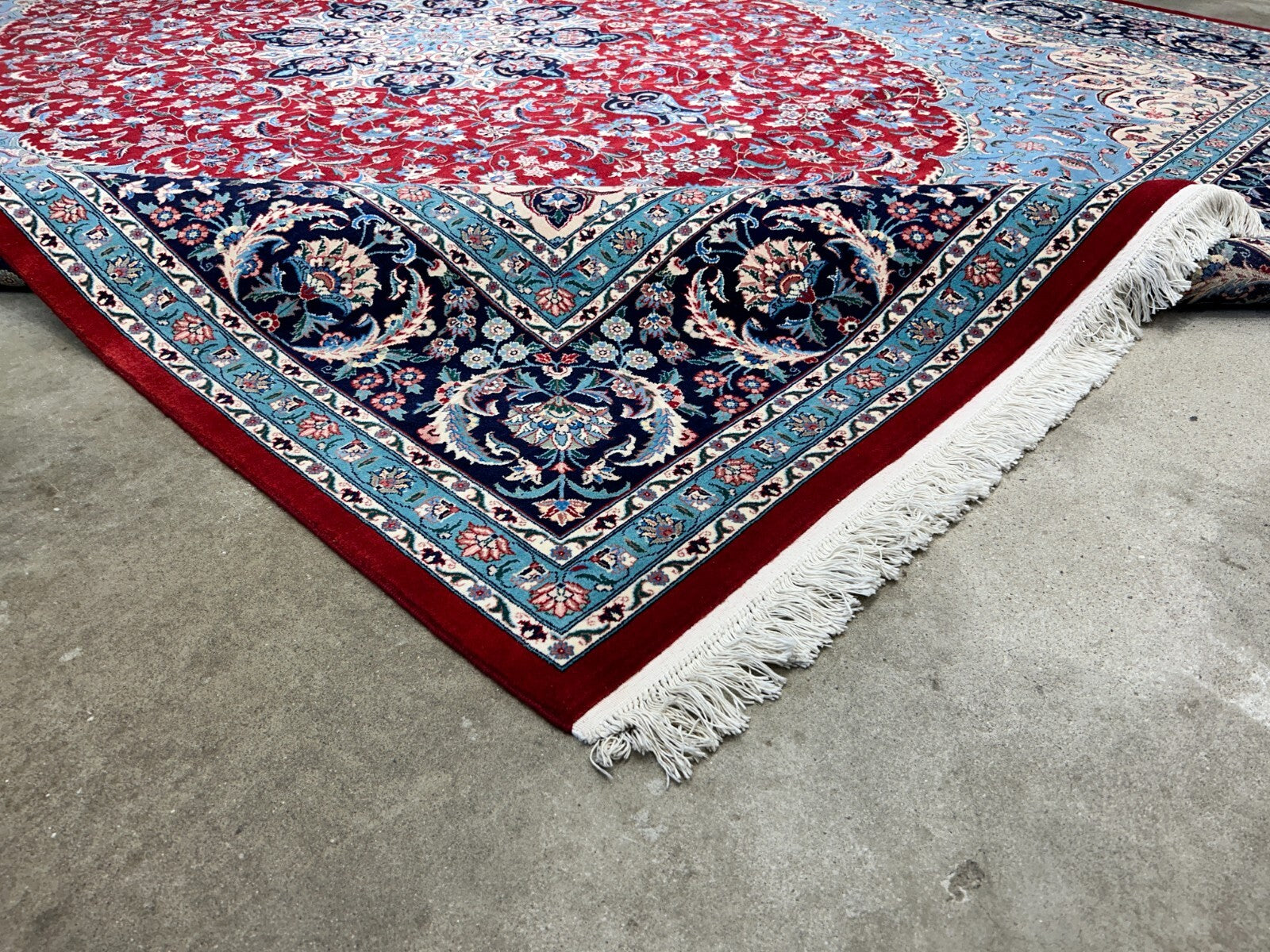 9'1" x 11'11" Very Fine Hand-Knotted 100% Wool Carpet - Tabrize Design Area Rug
