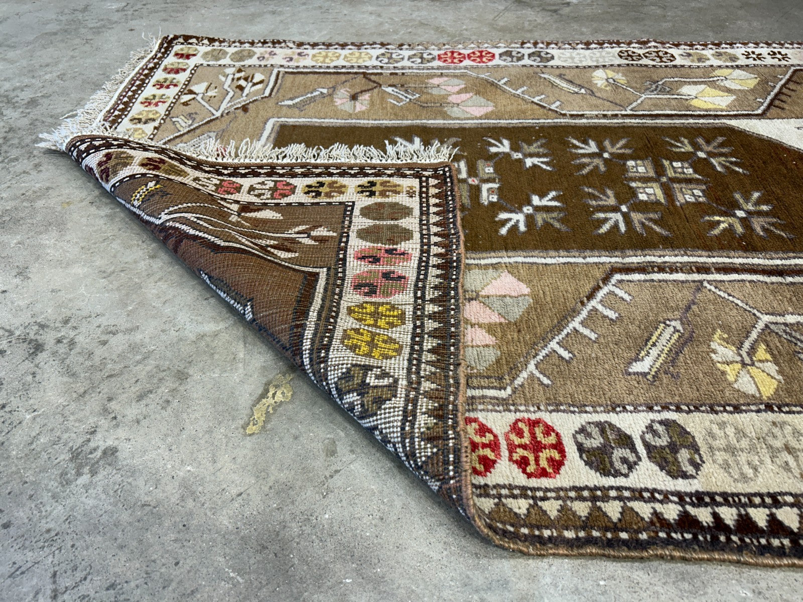 3'5"x5'3" Hand-Knotted 100% Wool Pile Kazak Area Rug - Carpet