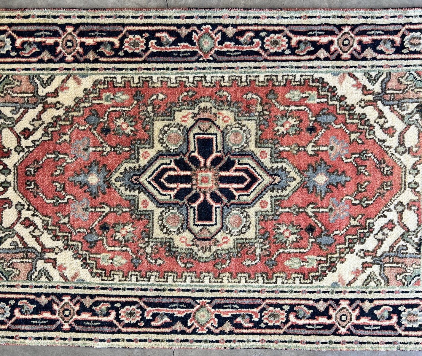 3'x5' Hand-Knotted 100% Wool Pile IndoSerapi Rug