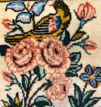 3'5"x5'2" Hand-Knotted 100% Lamb Wool Bakhtiarie Carpet - Area Rug