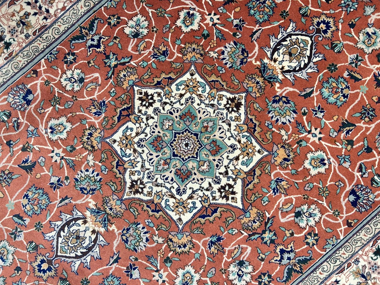 6'0"x9'1" Hand-Knotted 100% Wool Pile SinoPersian Carpet - Area Rug