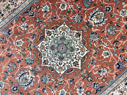 6'0"x9'1" Hand-Knotted 100% Wool Pile SinoPersian Carpet - Area Rug