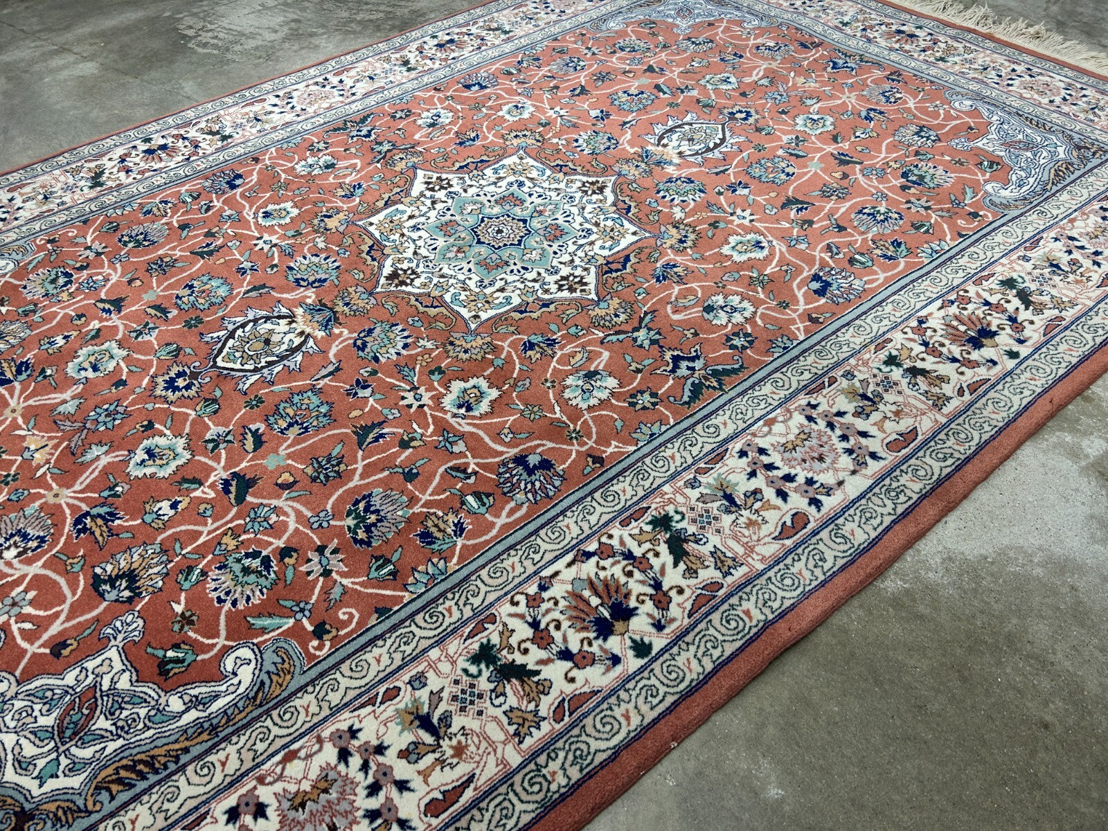 6'0"x9'1" Hand-Knotted 100% Wool Pile SinoPersian Carpet - Area Rug