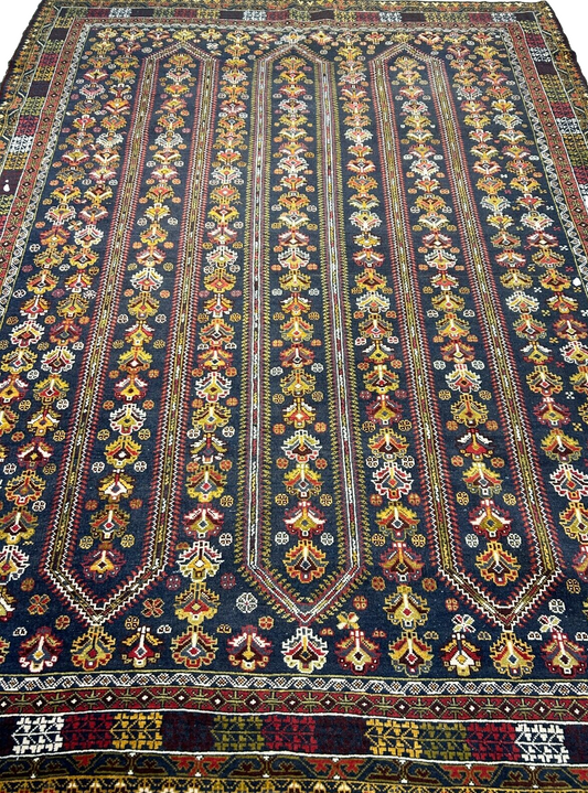 6'5"x8'9" Hand-Knotted 100% Wool Pile Balouchi Carpet - Area Rug