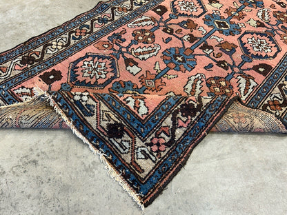 3’3”x6’ Antique Hand-Knotted 100% Wool Pile Hamadane Area Rug - Carpet