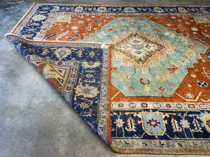 9'2"x11'11" Hand-Knotted 100%  Wool Pile IndoSerapi Rug