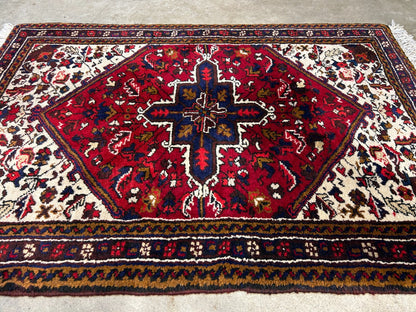 3'x4'6" Hand-Knotted 100% Wool Pile Herize Area Rug - Carpet