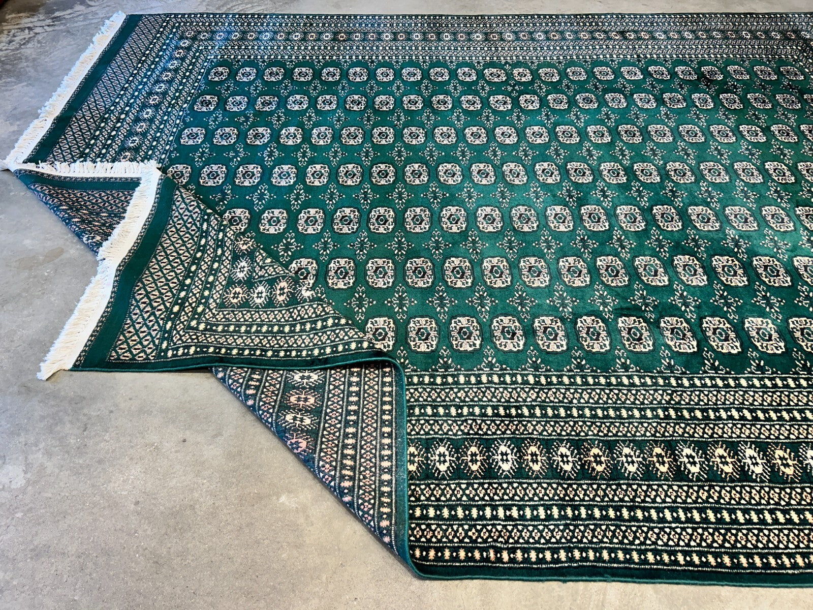 8'x10' Hand-Knotted 100% Wool Pile Bokhara Rug